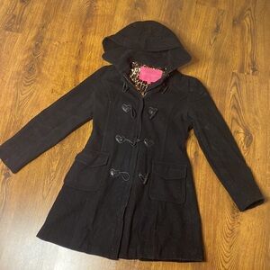 🎀 Betsey Johnson 🎀 Black Wool Coat